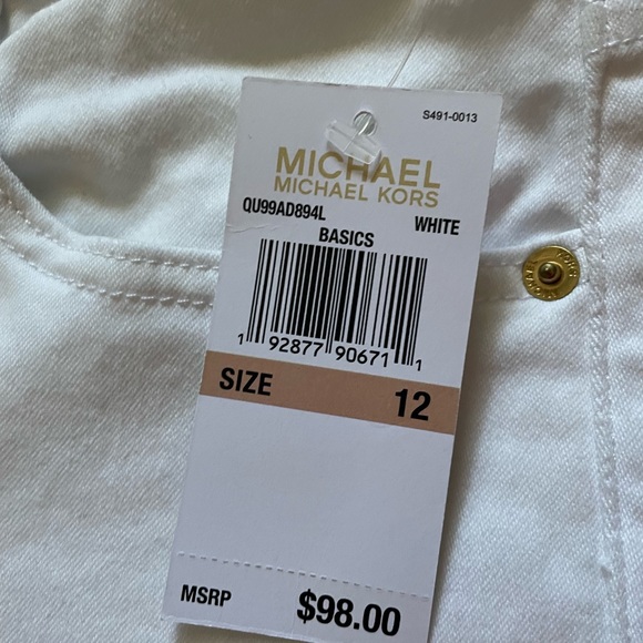 BNWT Michael Kors white jeans sz 12 - Picture 3 of 7